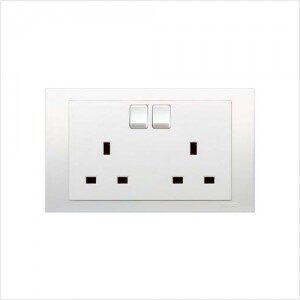13Amp 3Pin Switch Socket Double