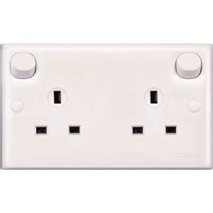 13Amp 3Pin Switch Socket Double