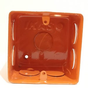 3x3 Orange Metal Box 18 Gauge